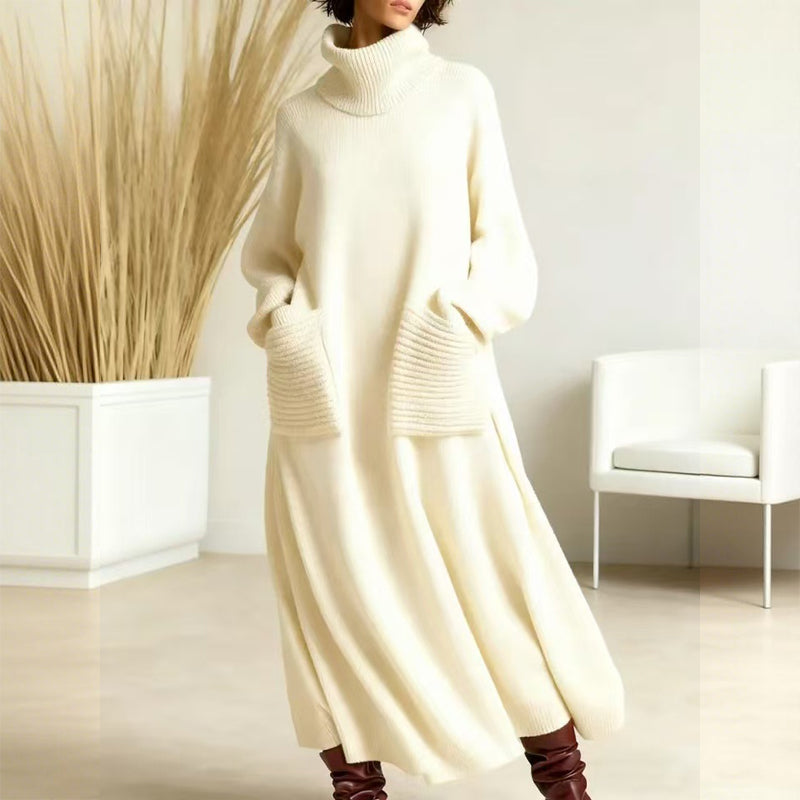 Aurora | Vestido-Jersey de Cuello Alto